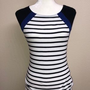Express Cap Sleeve Cotton Top - Blue, Black, White EUC